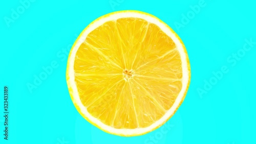 Lemon fruit animation on a neon colourful background