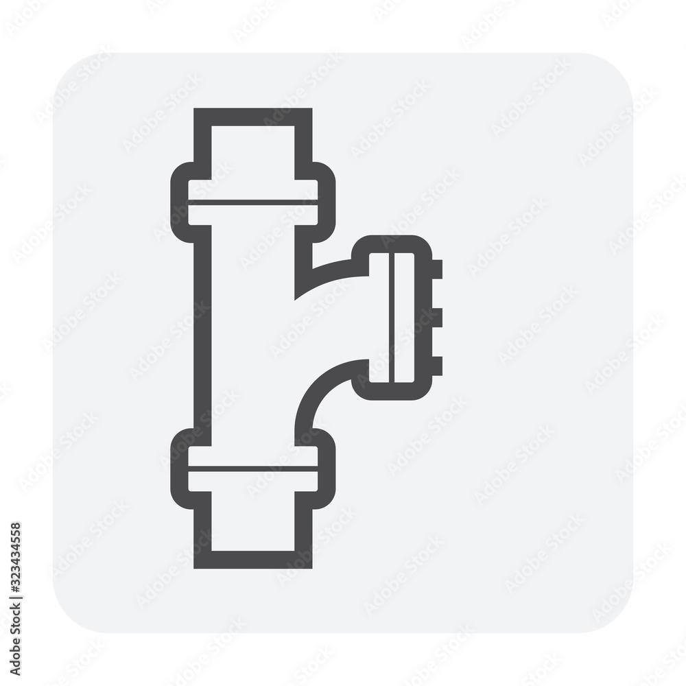 Pipe icon and flange fitting for pipeline connection with valve and other pipe. For transportation liquid or gas i.e.crude, oil, natural gas, sewage, wastewater. Also for plumbing and irrigation. Pipe icon and flange fitting for pipeline connection with valve and other pipe. For transportation liquid or gas i.e.crude, oil, natural gas, sewage, wastewater. Also for plumbing and irrigation.