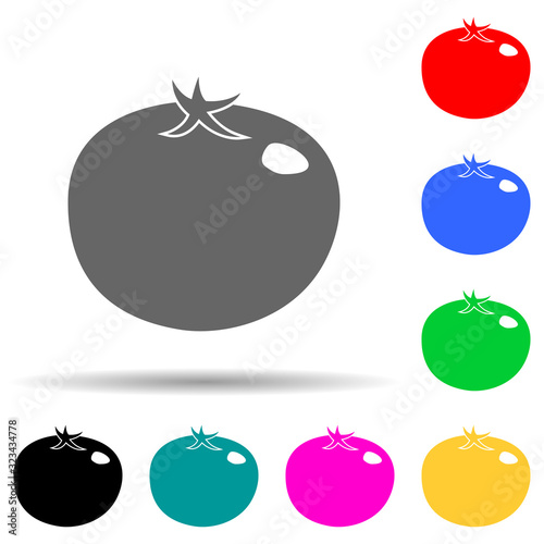 a tomato multi color style icon. Simple glyph, flat vector of market icons for ui and ux, website or mobile application