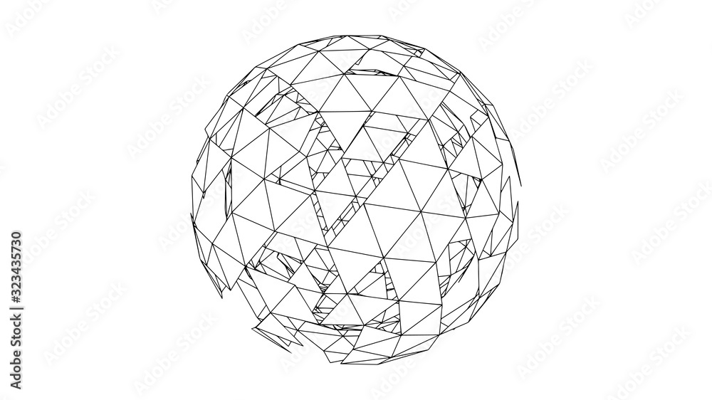 Abstract geometric sphere design, modern pattern, vector illustration Abstract geometric sphere design, modern pattern, vector illustration