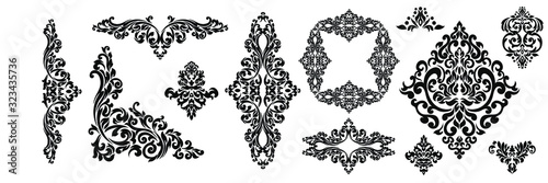 Photos Oriental vector damask patterns for greeting cards and wedding invitations