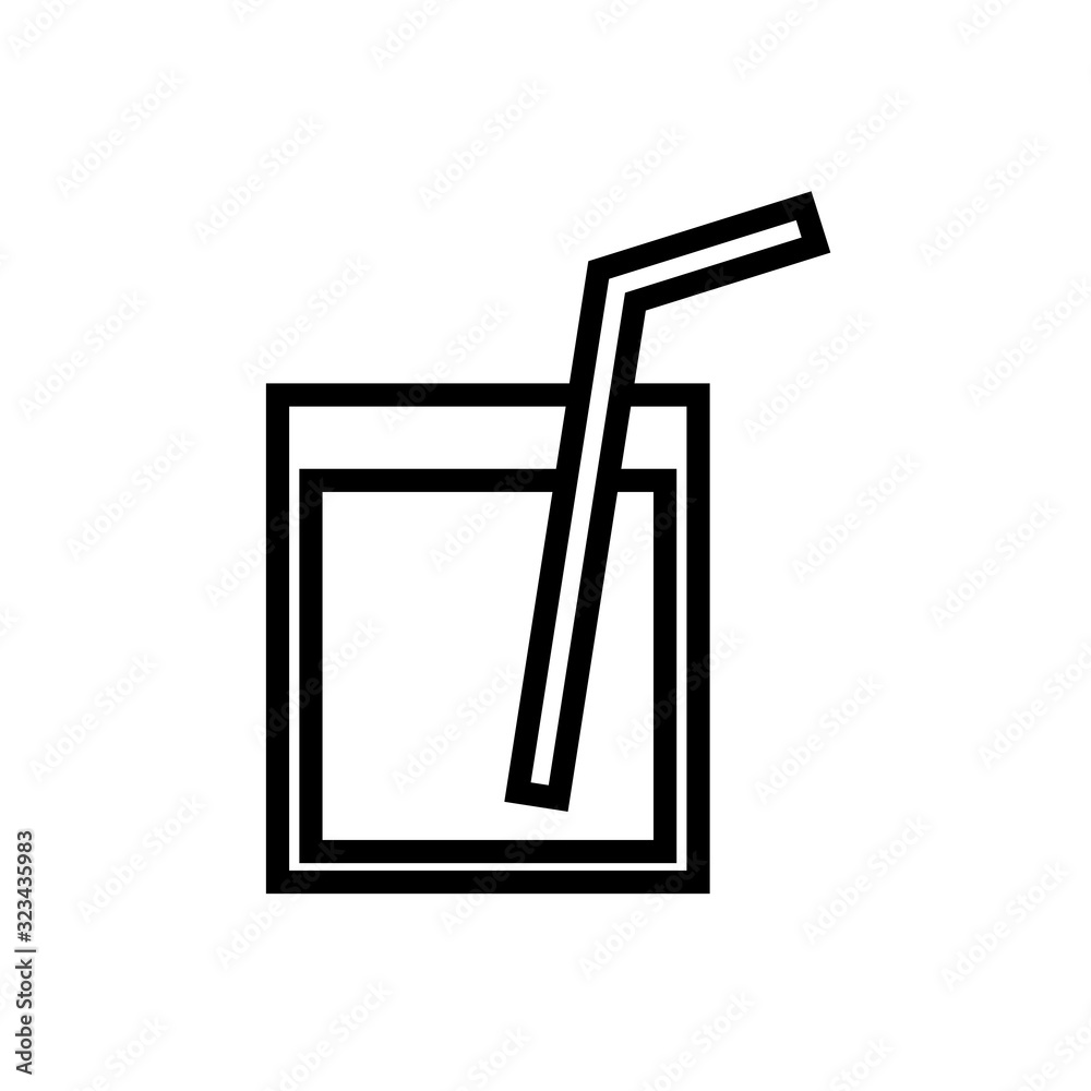 beverage drink glass with straw line style beverage drink glass with straw line style