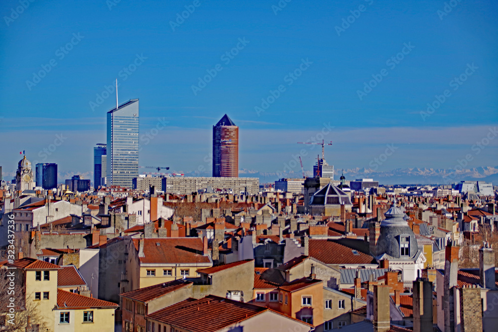 Vue du centre ville de Lyon