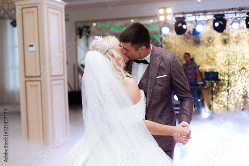 First dance bride in a restaurant