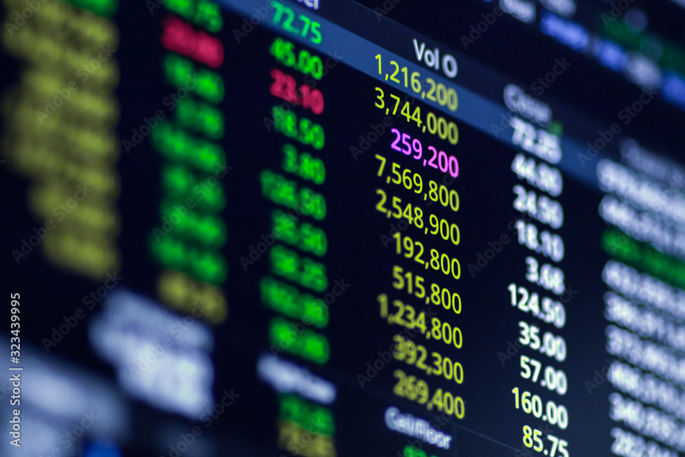 Stock exchange market chart, Stock market data on LED display. Business analysis concept. Stock exchange market chart, Stock market data on LED display. Business analysis concept.