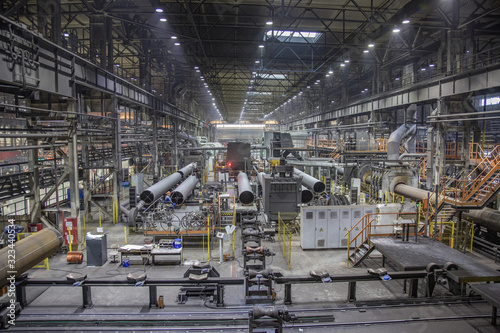 Zagorsk Pipe Plant. Industrial production workshop for the oil and gas industry. Moscow region, Russia