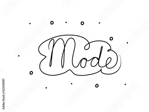 Mode phrase handwritten with a calligraphy brush. Fashion in german. Modern brush calligraphy. Isolated word black