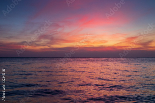 sunset over sea in Thailand