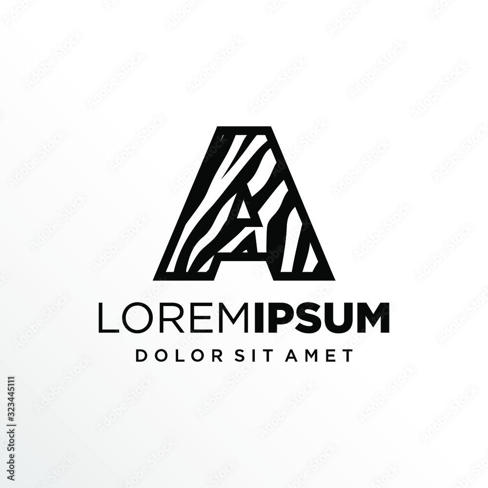 Initial Letter A Zebra Logo Design Initial Letter A Zebra Logo Design
