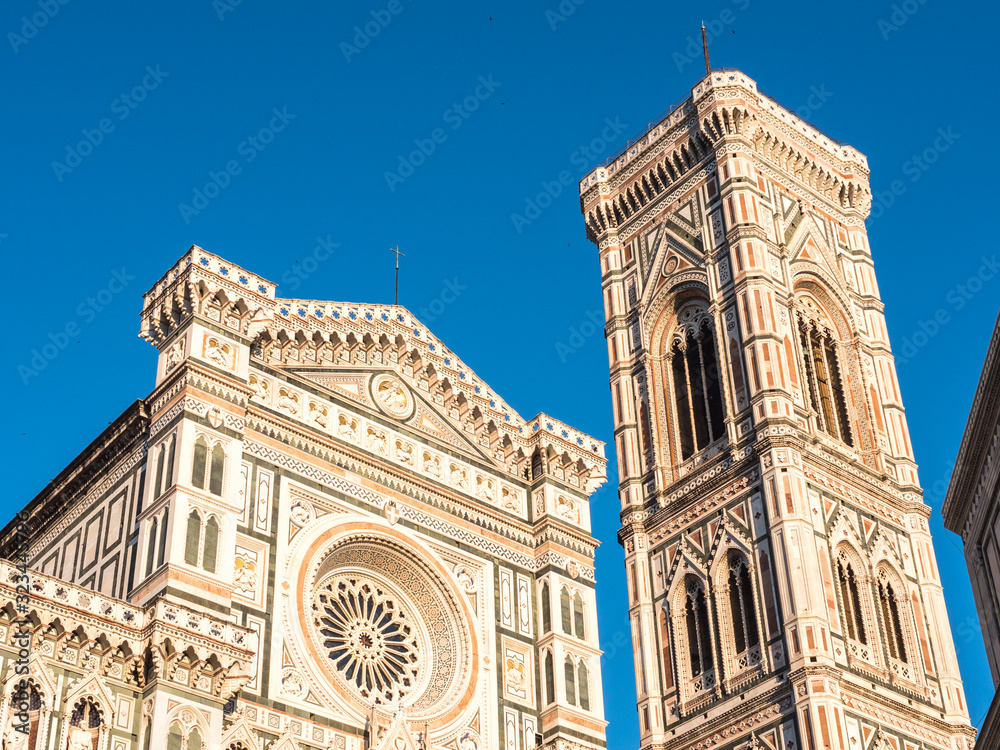 Sunset light in Santa Maria del Fiore cathedral in Firenze