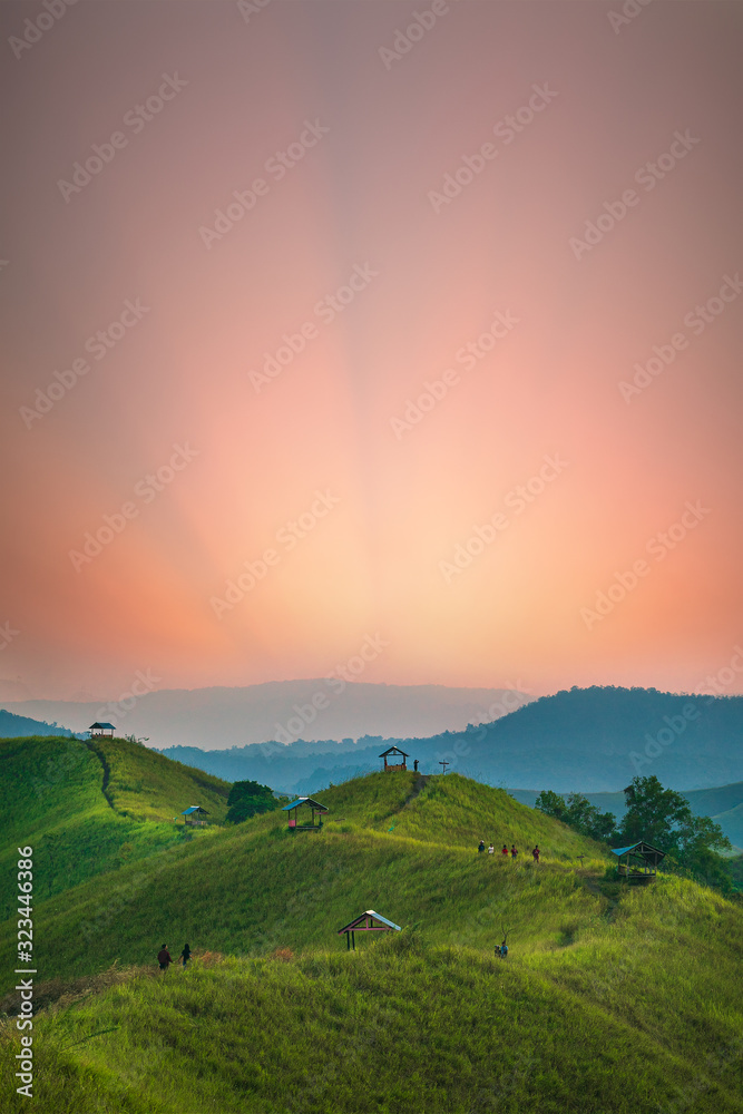 Fototapeta premium Tungkuwiri Mountais At Doyo Lama Hills, Sentani City 