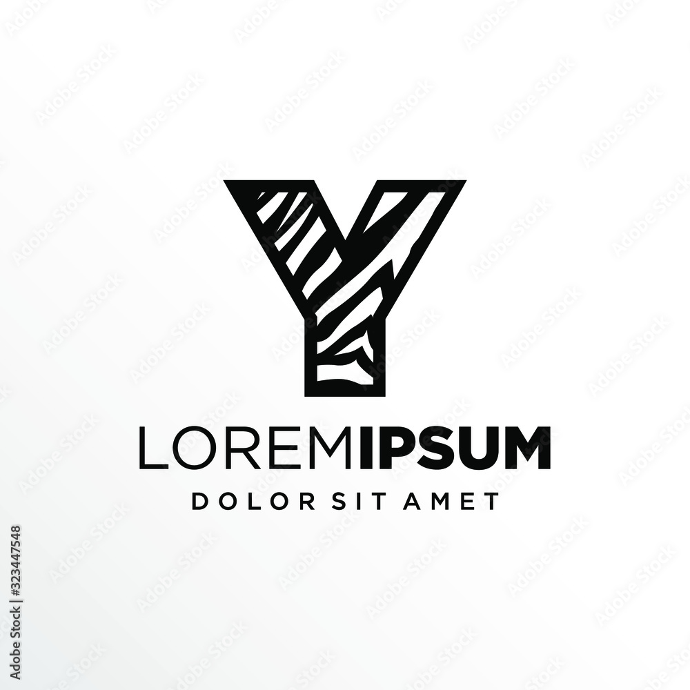 Initial Letter Y Zebra Logo Design Initial Letter Y Zebra Logo Design