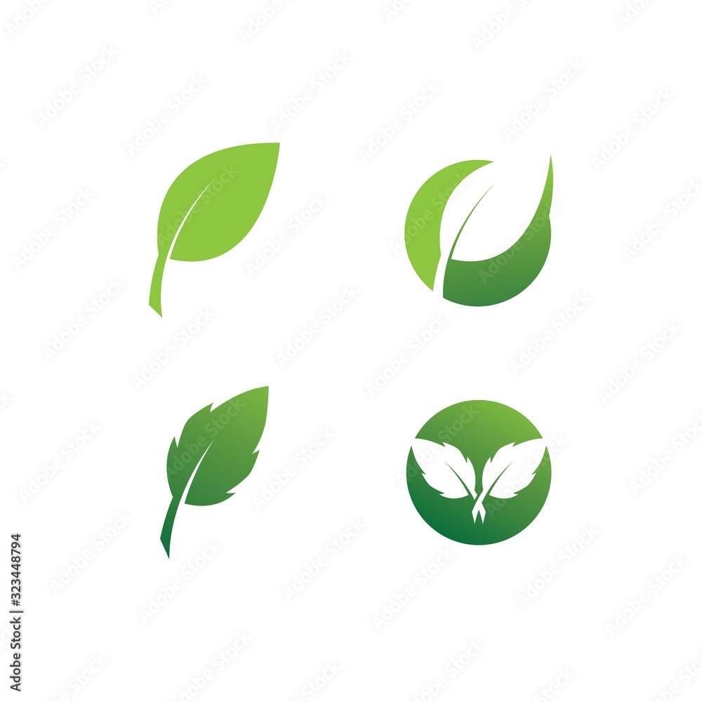 leaf ecology nature element vector icon leaf ecology nature element vector icon