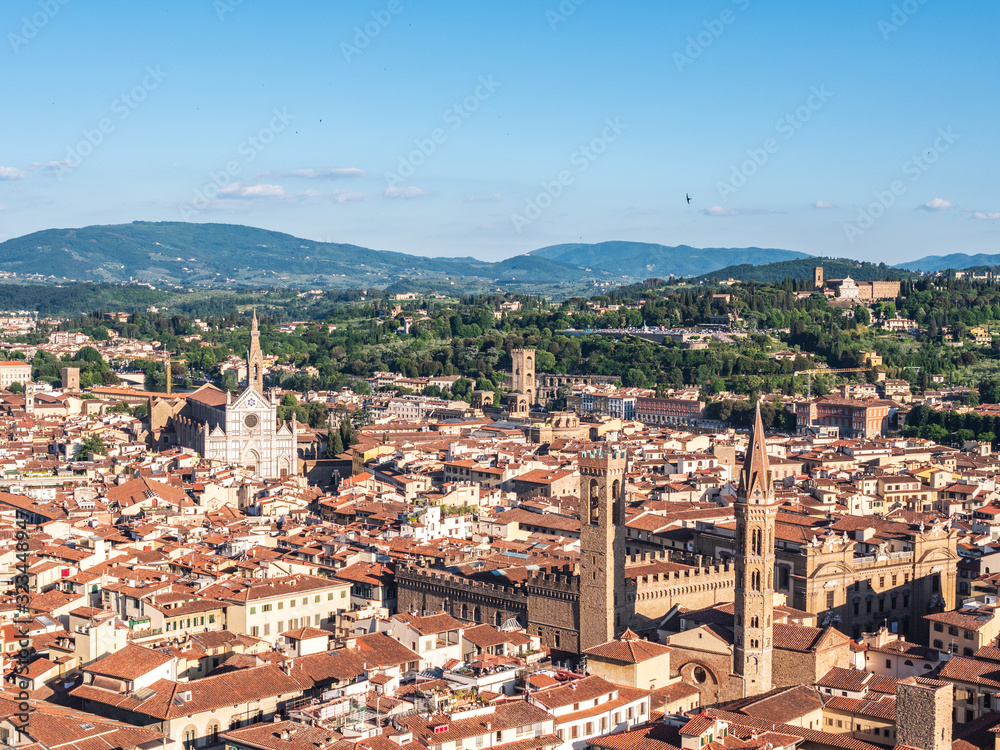 Views of  the Santa Croce in Firenze from Santa Maria del Fiore cathedral