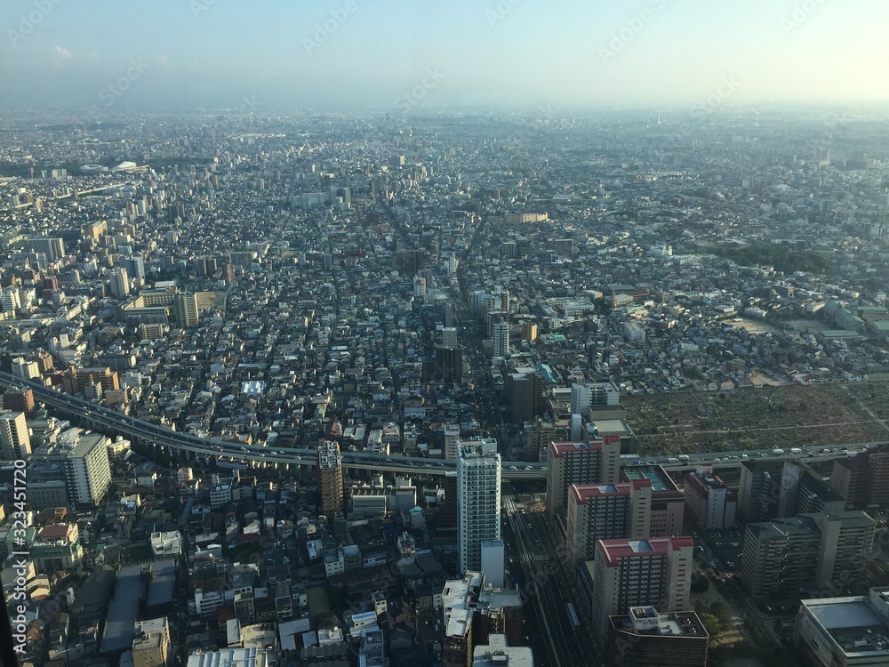 Skyscraper View, Landscape, Osaka, August 2017. 都市景観, 大阪, 2017年8月。