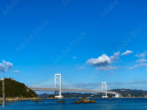 Fototapeta Naklejka Na Ścianę i Meble -  A bridge over Shikoku, Japan.