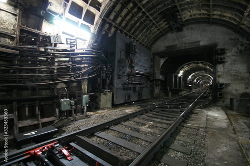 Direct railway line of the metro tunnel