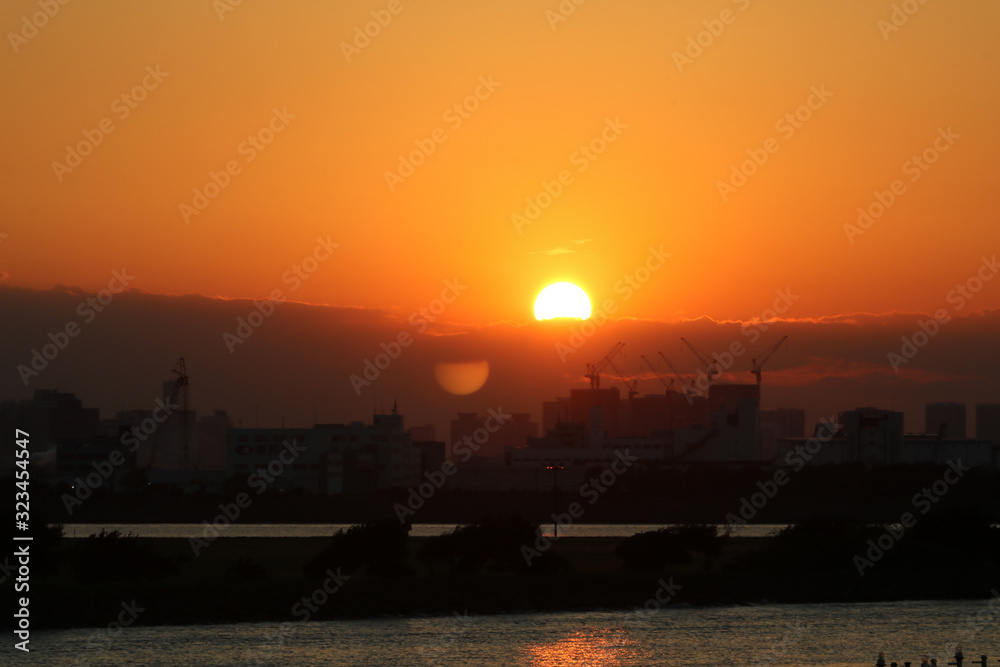 Sunset silhouette 葛西臨海公園