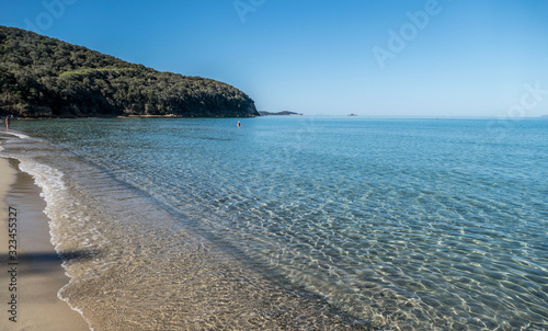 Beach with clear blue water of Cala Violina
