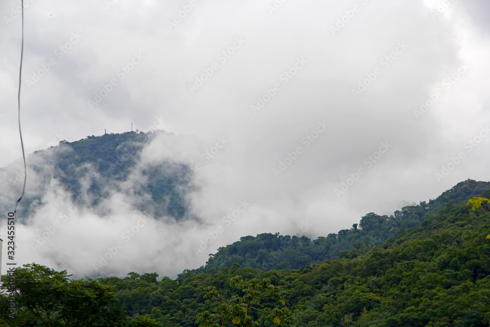 Clouds over mountains