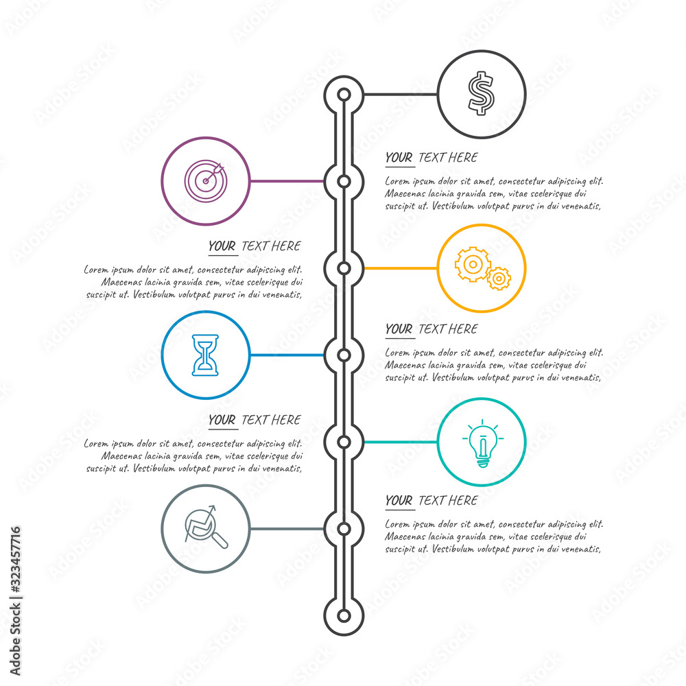 Presentation business infographic template with 3, 4, 5, 6 options. Vector illustration. Presentation business infographic template with 3, 4, 5, 6 options. Vector illustration.