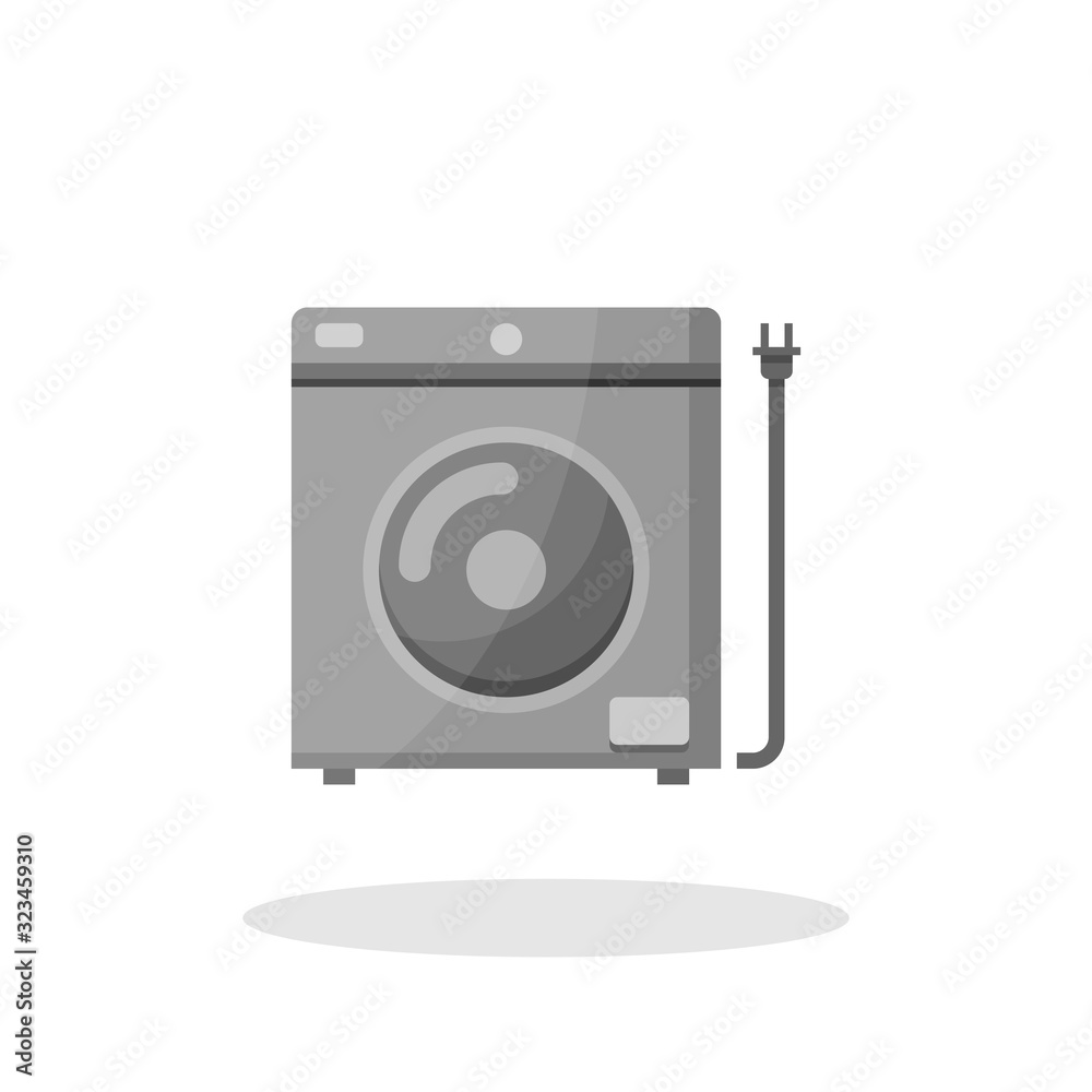 Vector washing machine flat icon, 64x64 pixel perfect icon, Editable icon on white background