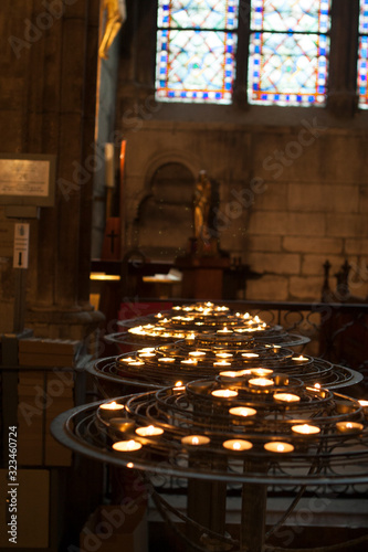 candles in the church