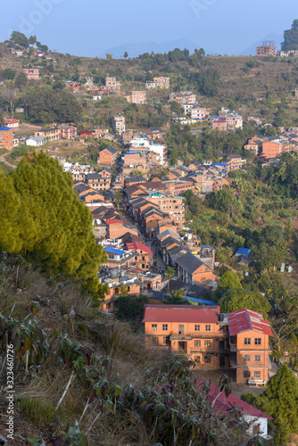 The mountain village of Bandipur in Nepal