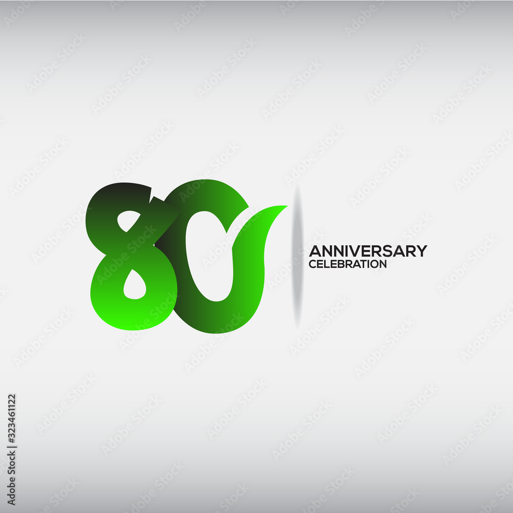 80 Years Anniversary Celebration Logo Vector Template Design Illustration 80 Years Anniversary Celebration Logo Vector Template Design Illustration