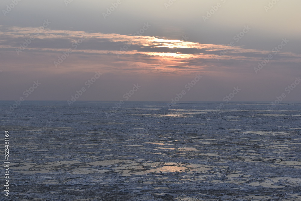 Fototapeta premium Winter op de Waddenzee Holland