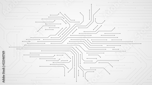 Circuit board. Electronic motherboard technology texture, communication and engineering circuitous microprocessors vector concept