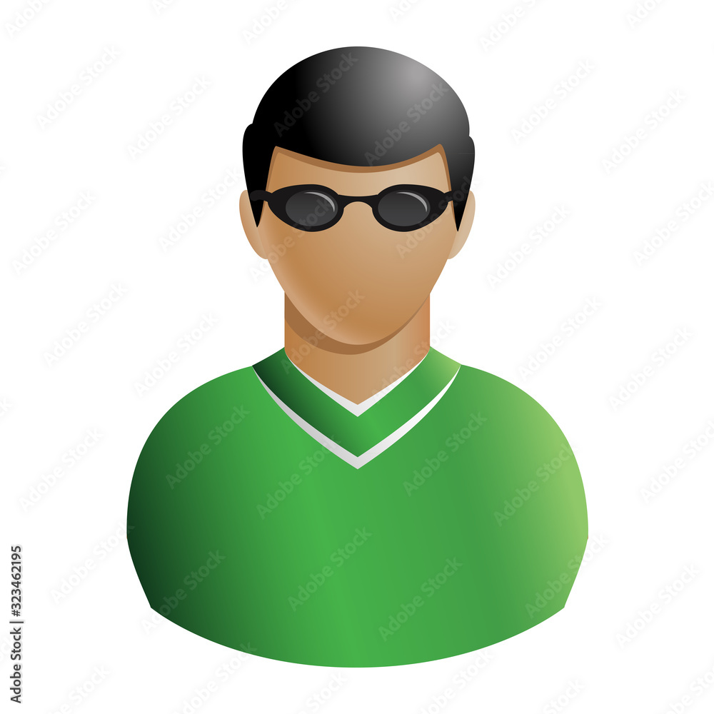 User or member avatar man people icon isolated on white background. Illustration User or member avatar man people icon isolated on white background. Illustration
