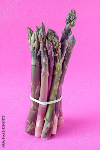A bunch of purple asparagus