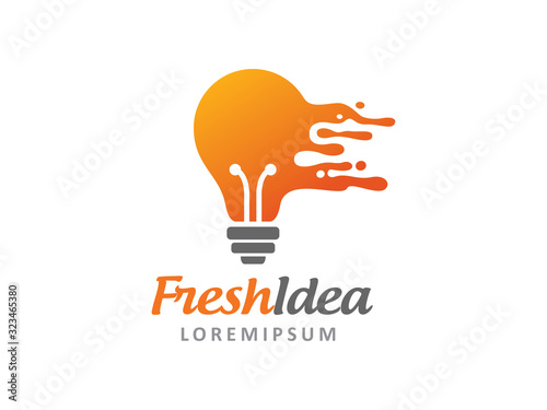 Fresh idea logo template design, icon, symbol