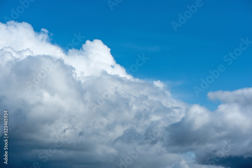 Big Cloud on blue sky nature background.