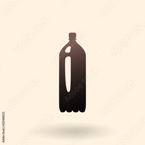 Vector Black Plastic Bottle Icon