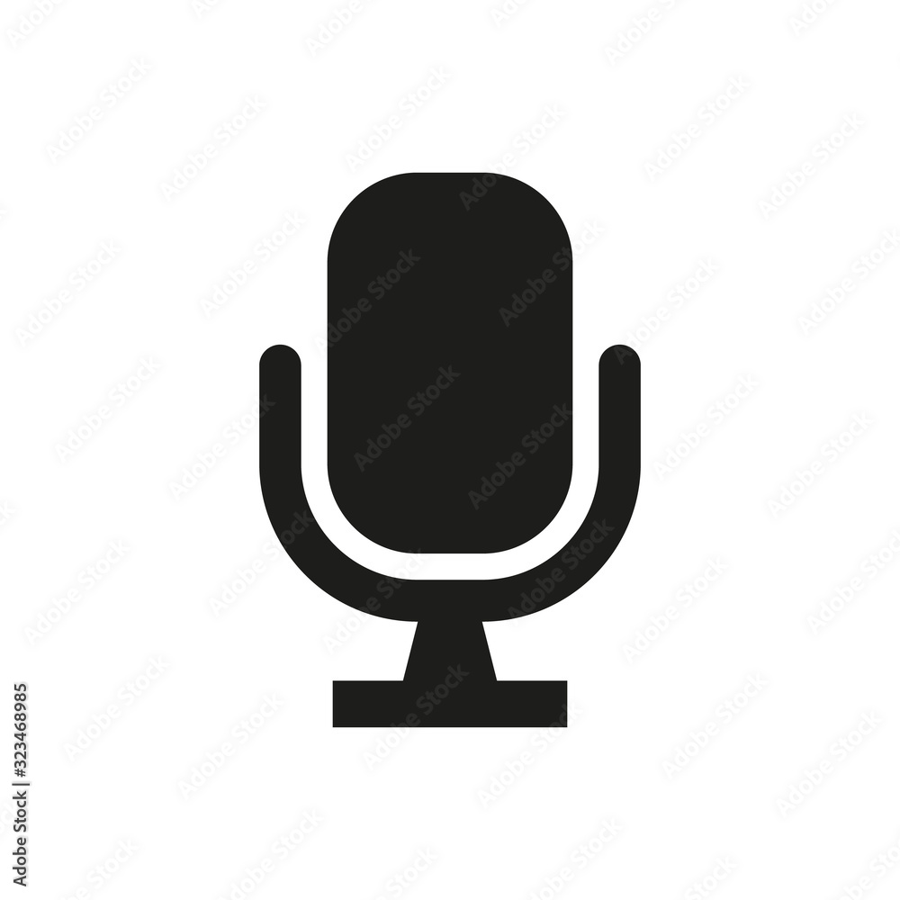 Microphone icon on white background. Microphone icon on white background.