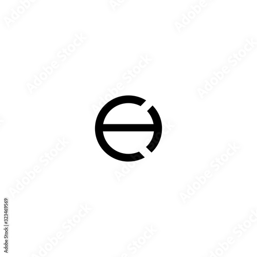 CH round circle shape initial letter logo