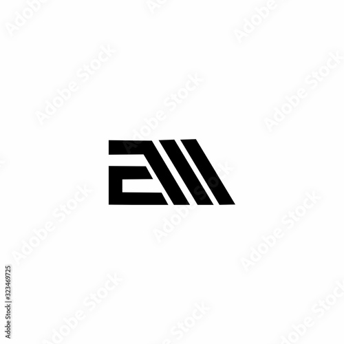 EM E M logo design vector