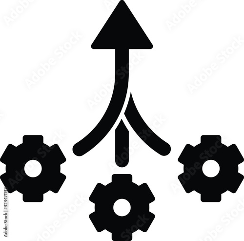 Consolidation icon, compound icon, vector illustration