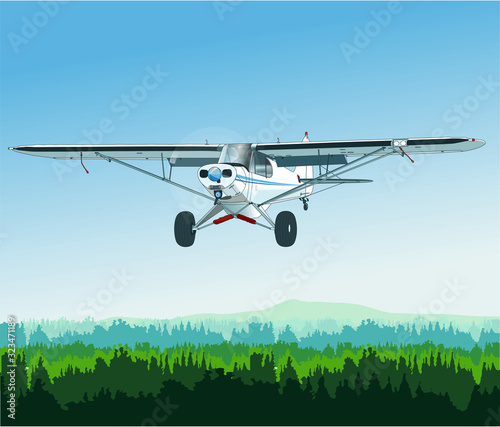 Einmotoriges Buschflugzeug mit Tundrawheels