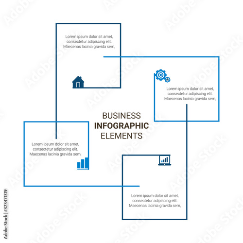 vector abstract  thin line infographic elements. Business infographics