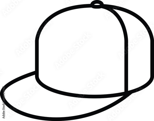 Cap icon, vector line illustration