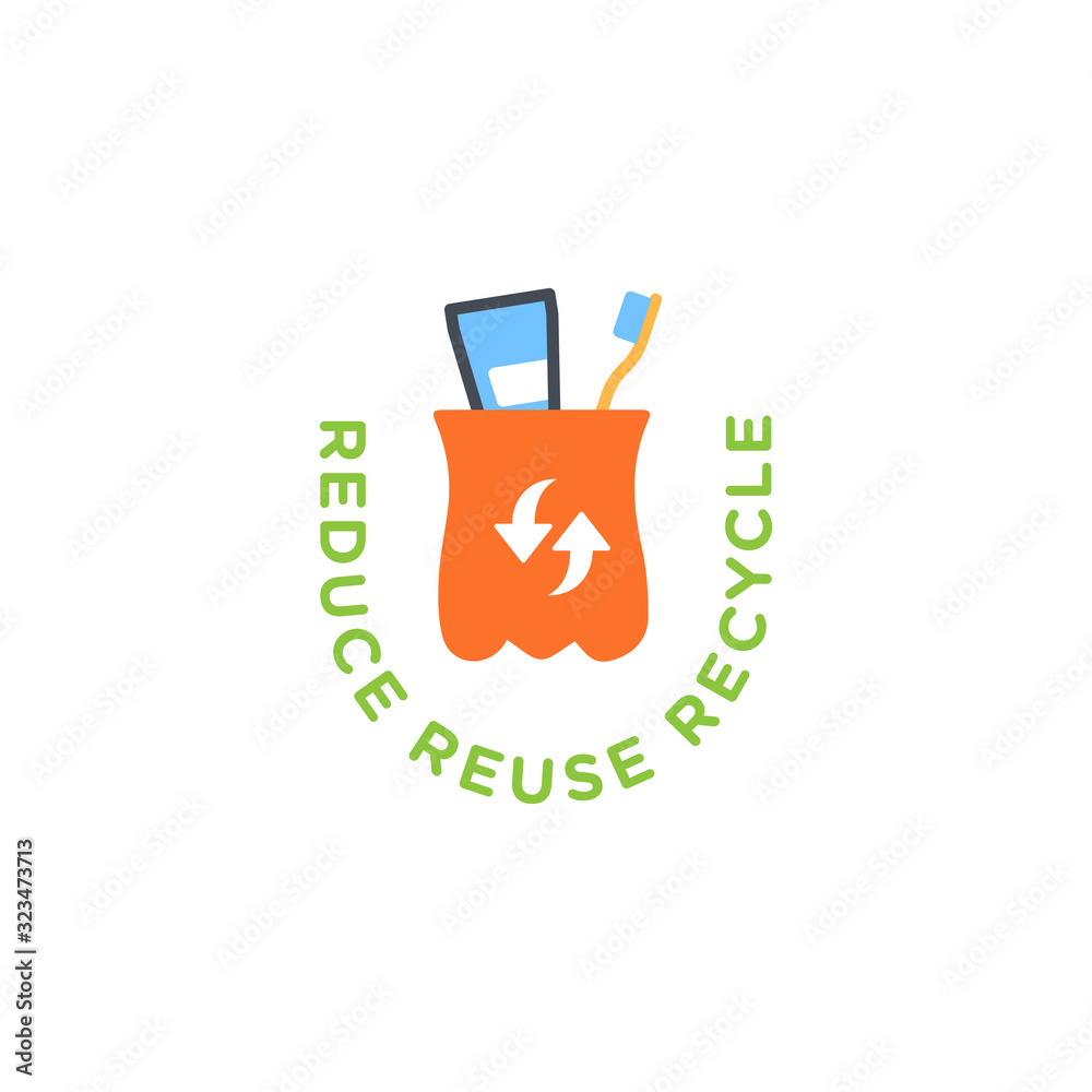 Design about zero waste lifestyle, eco friendly concept Design about zero waste lifestyle, eco friendly concept