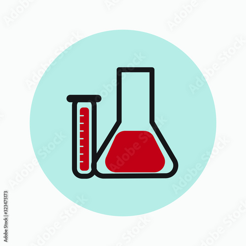 vector illustration of laboratory glassware