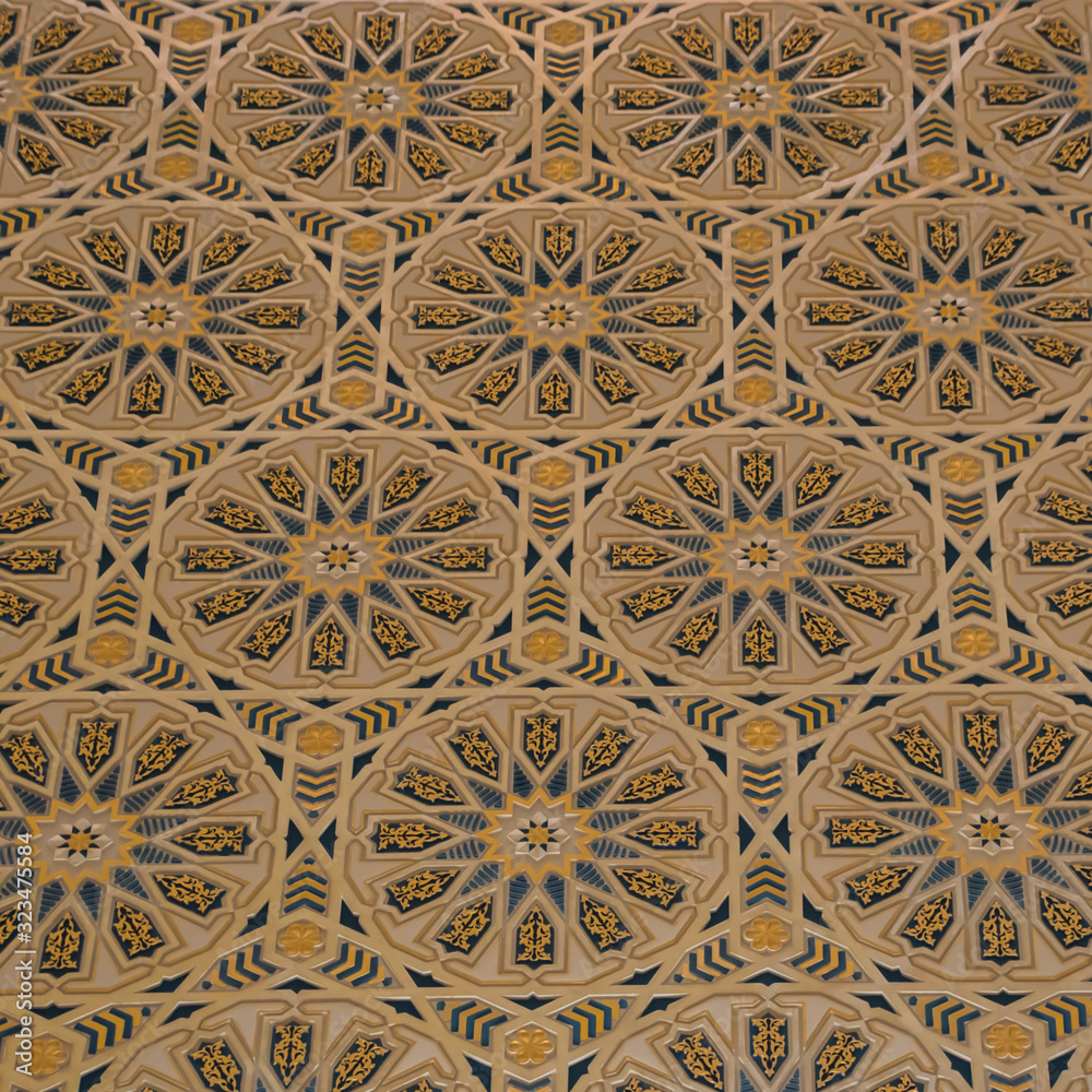 Wall background pattern in arabic style.