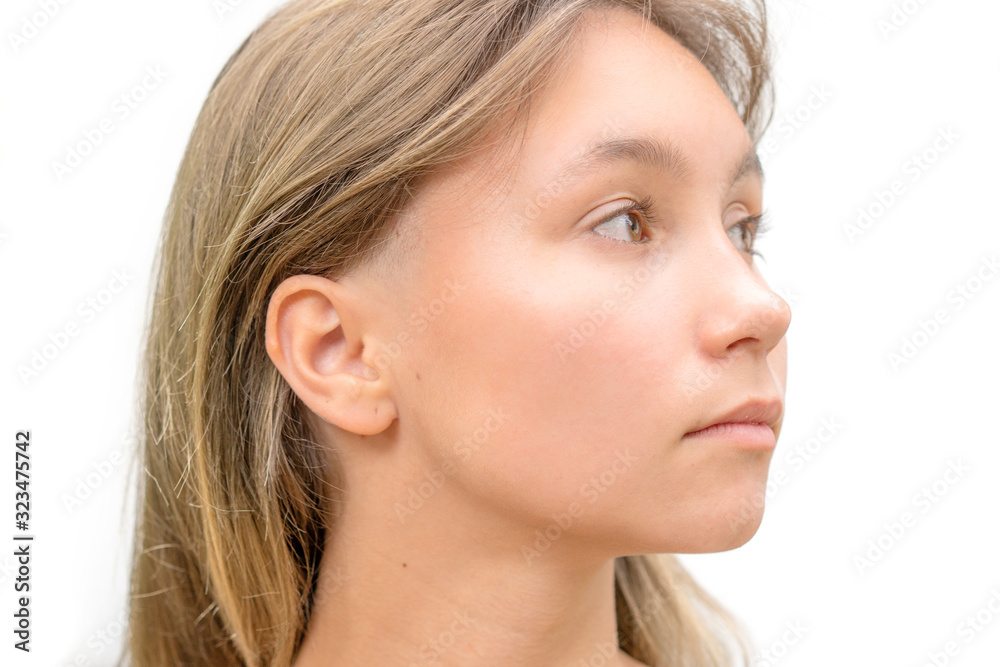 Portrait of a teenager on a white background Portrait of a teenager on a white background