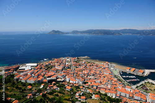 Fototapeta Naklejka Na Ścianę i Meble -   Aerial view Porto do Son in La Coruña, Galicia