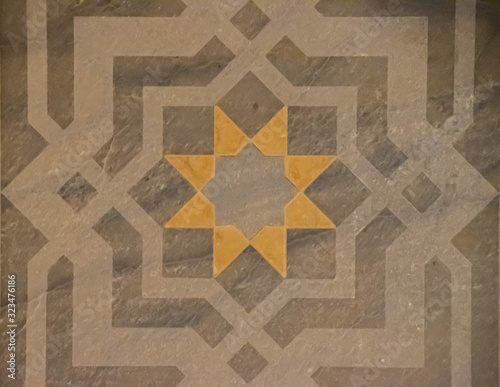 Marble paving background pattern. Abu Dhabi/UAE