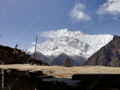 Panoramic view of Nepalese Himalayas